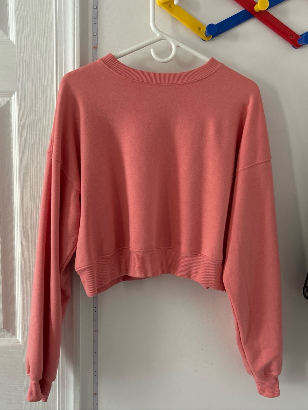 Cropped Coral Sweatshirt